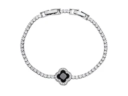 Saffron LGR-33-020B CZ Stone Square Charm Bracelet