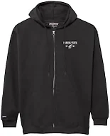 JanSport NCAA Officially Licensed Rival Full Zip Hood, Long Sleeve Unisex Hoodie, Cotton-Polyester Blend with Double-Layered Fleece Hood & Extra-Deep Front Pockets, Adjustable Drawstring Black