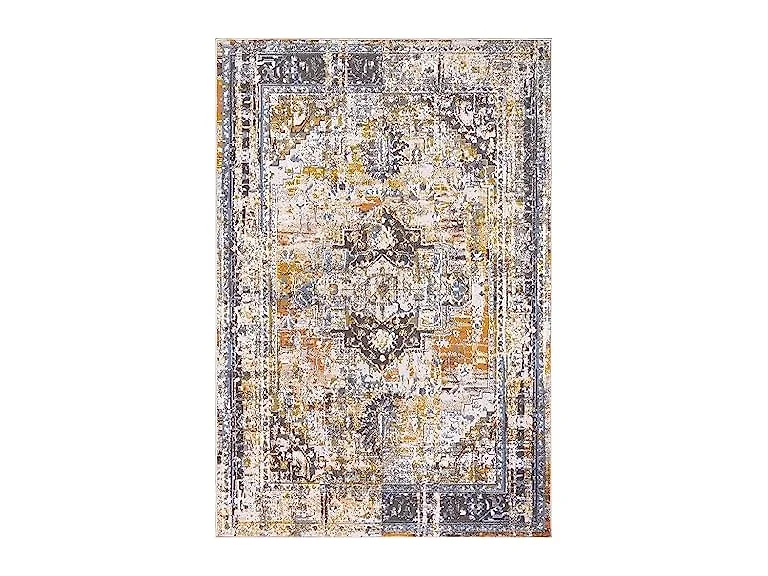 L'Baiet Marie Blue Distressed 2x6 Runner Rug