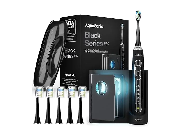 Aquasonic Black Series PRO UV Ultra-Whitening Toothbrush