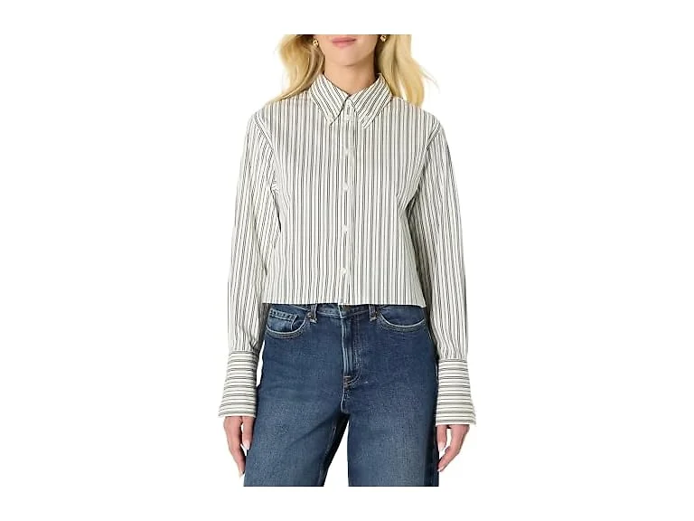 Amazon Essentials Women (L) Shirt Black Stripe