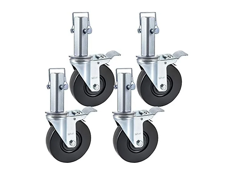 4 Pack 5Inch Scaffolding Rubber Swivel Caster