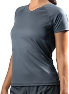 Kanu Surf Women's Solid Swim Tee, Charcoal, Medium