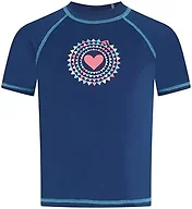 Kanu Surf Big Girls Jade UPF 50+ Sun Protective Rashguard Swim Shirt, Jade Navy, X-Small (6)