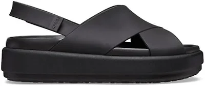 Crocs Brooklyn Luxe Womens Cross Strap Black/Black Size M7W9