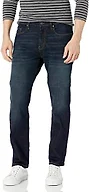 Amazon Essentials Men's Athletic-Fit Stretch Jeans - Discontinued Colors, Dark Indigo/Rinsed, 35W x 28L
