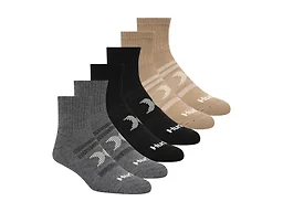 Hurley H602186 10-13 Hurley Men's 12-Pairs Quarter Crew Socks MEDIUM GREY