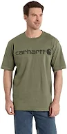 Carhartt Men's Dearborn Loose Logo T-Shirt, Dusty Olive, Small