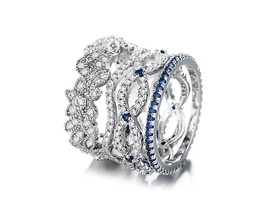 Sapphire Stackable Ring Set