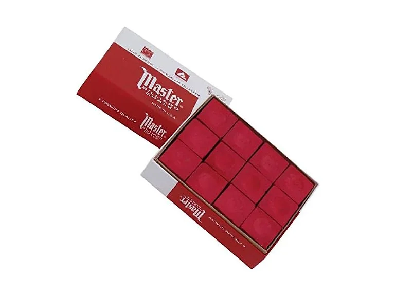 Tweeten Master Red Billiard Chalk Box of 12