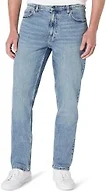 Amazon Essentials Men's Athletic Fit Jeans with Extra Room in Hip and Thigh, Low Stretch Denim, 5 Pocket Styling, Tinted Light Wash, 28W x 32L