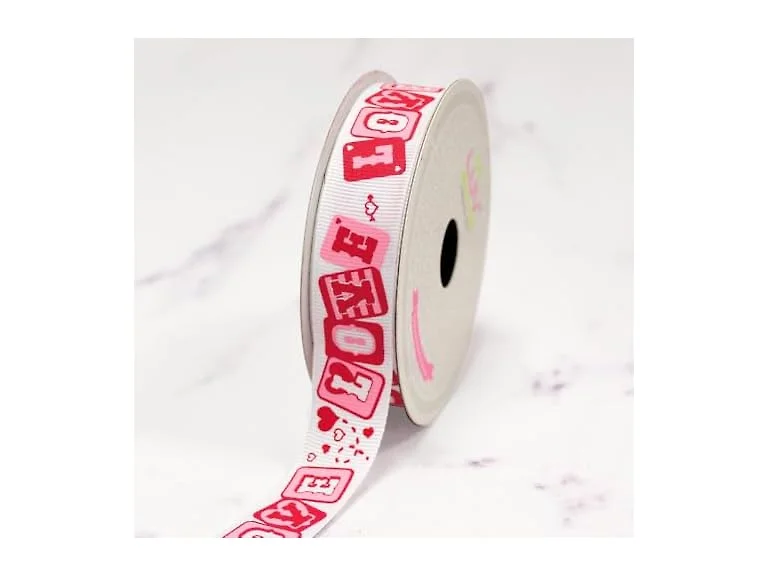 LUV Ribbons Grosgrain 7/8" inch Valentine's Day