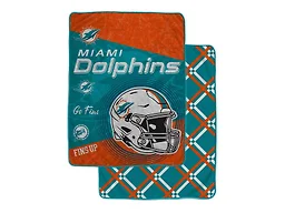 NFL Team Helmet Fleece Blanket - Miami Dolphins
