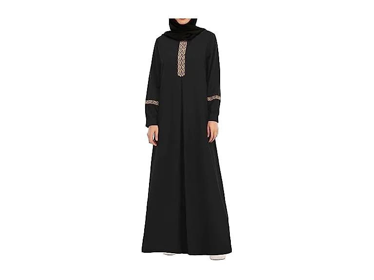 Abetteric Women (XL) Long Sleeve Ethnic Zip Hijabs