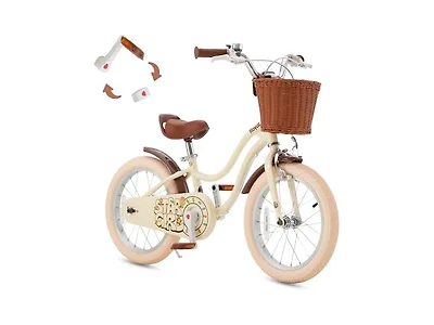 RoyalBaby Stargirl EZ Kids Bike, 18 Inch, Cream Brown