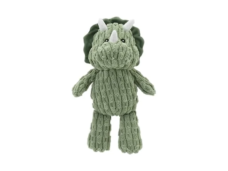 Linzy Plush Dinosaur Dog Toy, Soft Squeaky Chew Toy