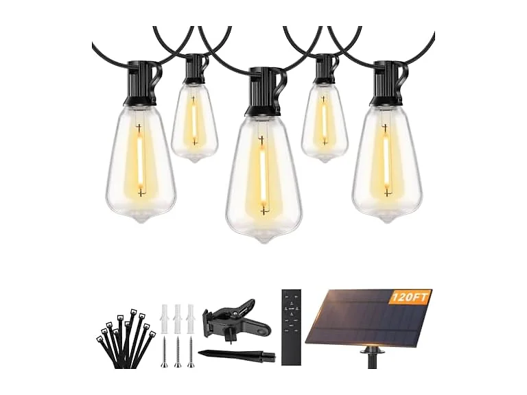 120FT Solar String Lights Outdoor Waterproof