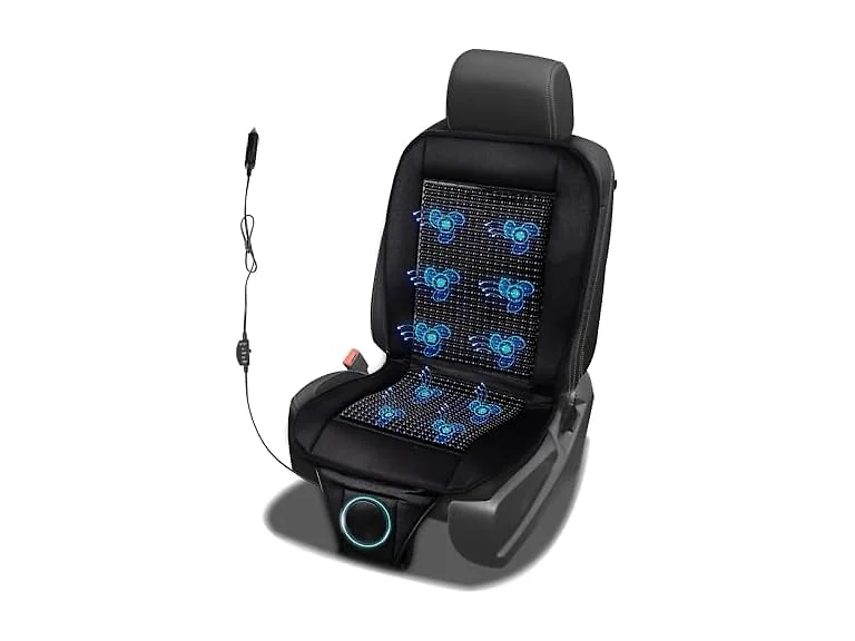 Zone Tech SE0098 Beaded Cooling Car Seat Cover Black
