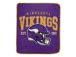 NFL Team Vintage Helmet Cozy Throw - Minnesota Vikings