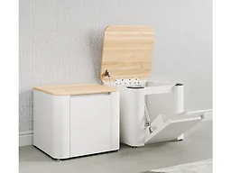 Everest EBK1TBKW Everest BENCH METAL STORAGE White