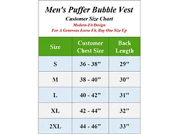 Spire By Galaxy LC-VE-02-WH-S Small Mens Heavyweight Puffer 