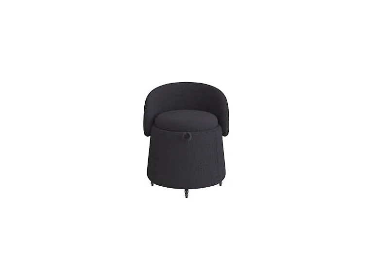 SPOFLYINN Round Storage Ottoman Wheels