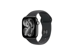 Apple MF834LW/A Watch S11 Cell 42 Jet Blk/Blk Band S/M J