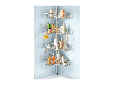 HAMITOR 4-Tier Corner Shower Pole Caddy