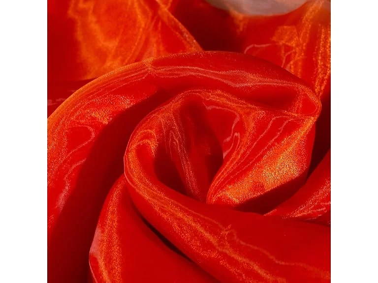 Fynite Orange Organza Fabric by The Yard