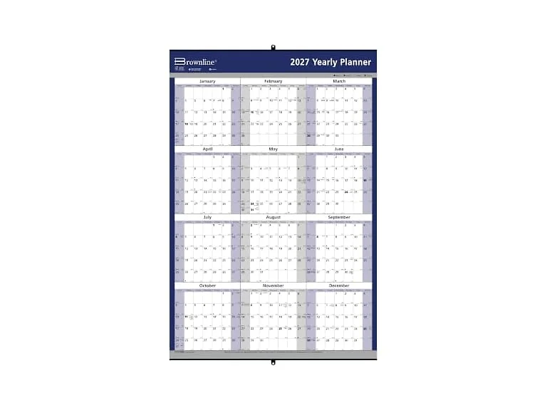Rediform Brownline 2027 Yearly Wall Calendar and