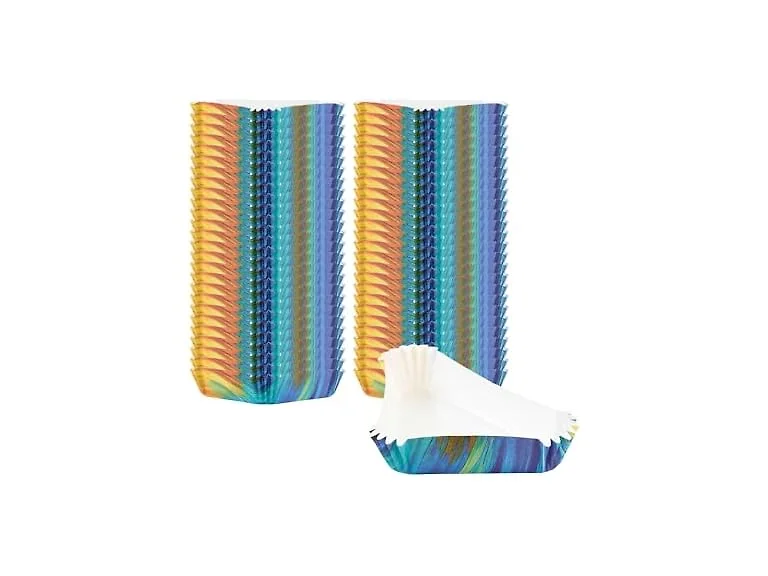 Restaurantware 6.8 oz Paper Triangle Baking Cup, 200 Pack