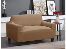 J&V Textiles STRETCH-LOVE TAUPE LOVESEAT Super Stretch C