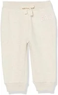 GAP Baby Girls Logo Pull-on Joggers Sweatpants, Heather Grey, 0-3 Months US