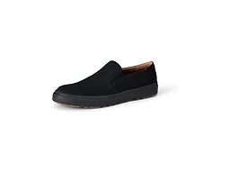 Amazon Essentials Men's Canvas Slip-on Sneakers, Black/Black, 9