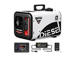 POXURIO Large Diesel Heater, 8KW 240V/110V/12V/24V All in One Diesel Air Heater with LCD Switch, Remote Control, Suitable for Truck, RV, Home, Car, Campers, Boat