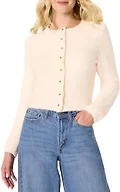 Amazon Essentials Women's Regular-Fit Faux Mohair Button-Down Cardigan, Cream, X-Large