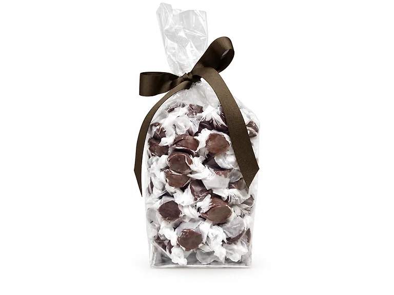 Candy Basket Twist Wrapped Caramels - Chocolate