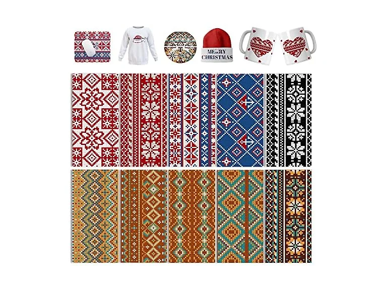 WOWOCUT 10 Pcs 4.5"x12" Retro Transfer Sheets