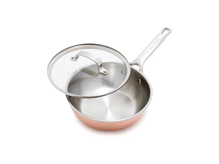GreenPan x Bobby Flay 2QT Copper Clad Chef’s Pan with Lid