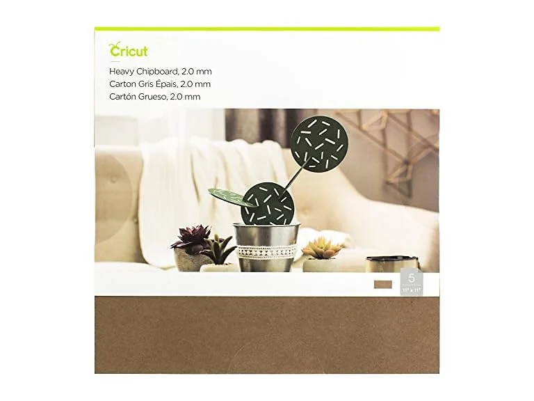 Cricut Heavy Chipboard - 11”x11” - 5 Sheets - Brown
