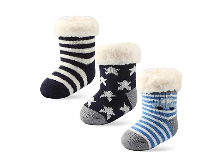Cottock (12-24 MOS) Toddler Girl Boy Fuzzy Socks