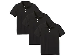 Boy's 3-Pack Short Sleeve School Uniform Pique Polo Shirts