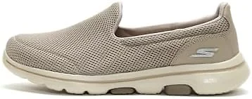 Skechers Women's Go Walk 5 Sneaker, Taupe, 10.5 Wide