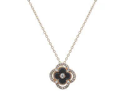 Full CZ Halo Clover Necklace