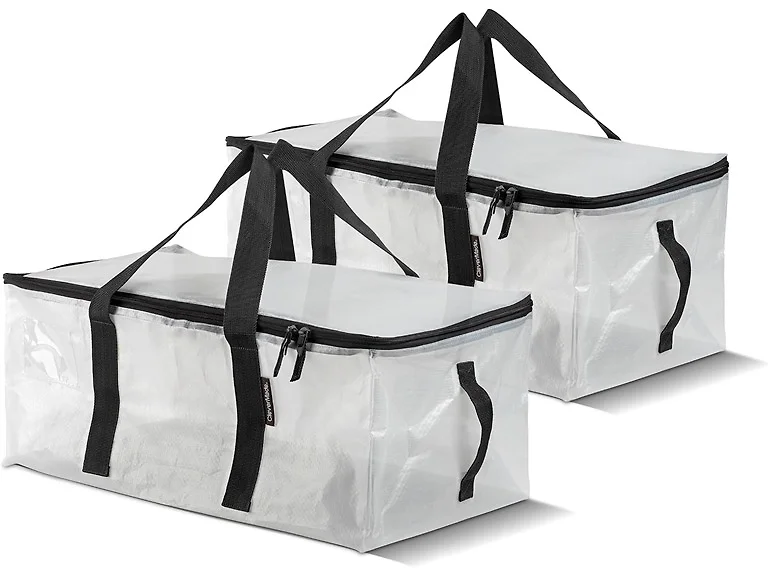 CleverMade Storage Duffel Bag 41L 2 Pack- Transparent