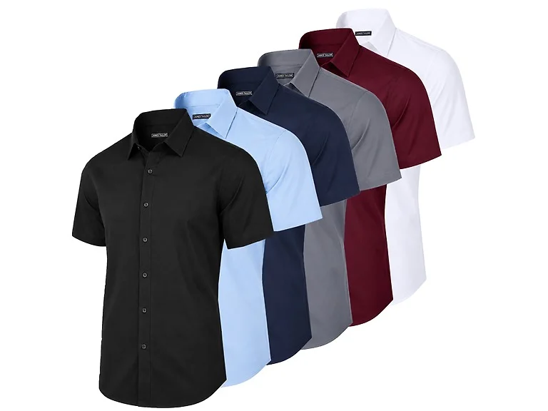 3Pk Mens S/S Stretch Dress Shirt