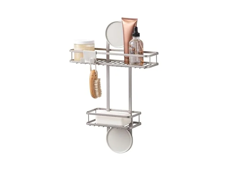 iDesign Self-Adhesive Shower Caddy with Razor Holder