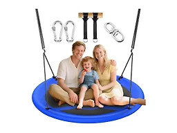 Everyfun 43" Saucer Tree Swing for Kids Adult, Blue
