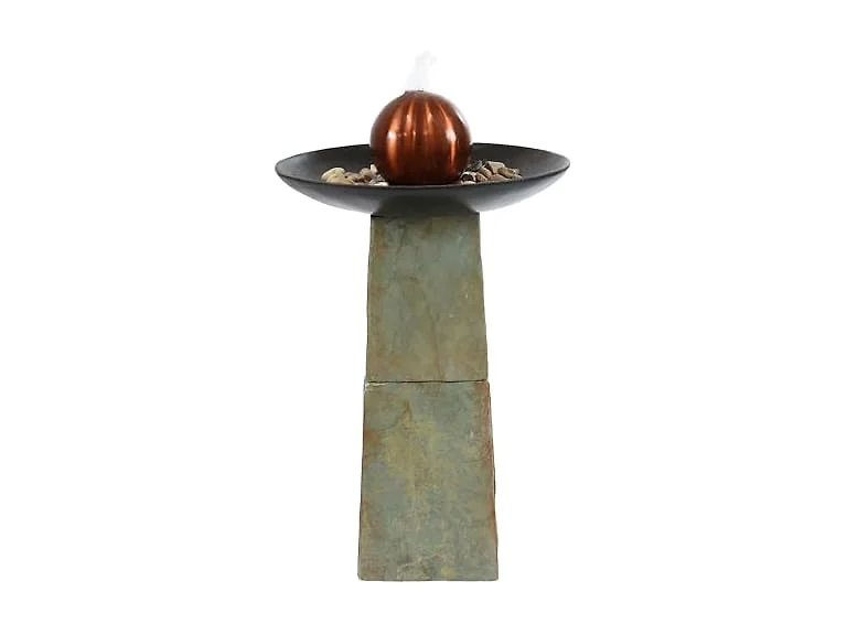 Sunnydaze Freestanding Slate Outdoor Water Fountain