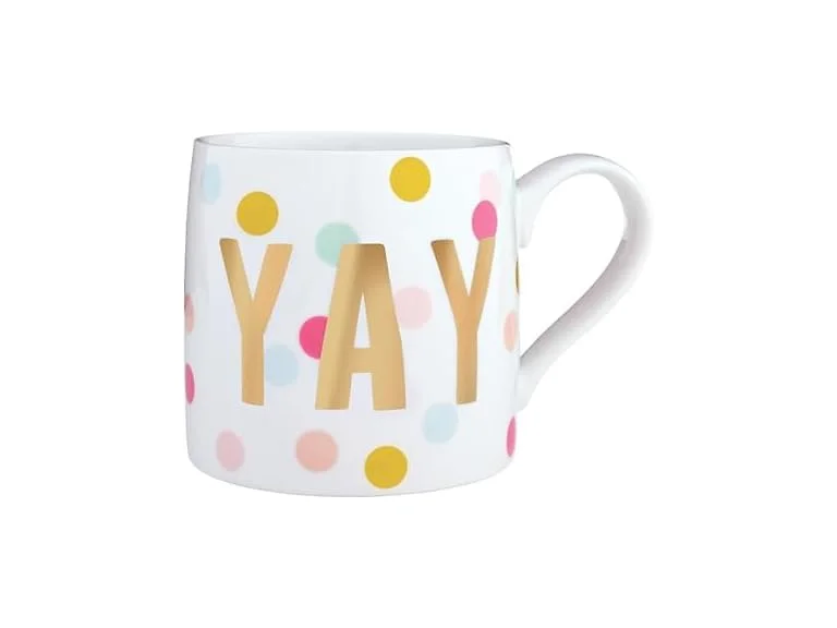 Coffee Mug, 20-Ounce, White Yay
